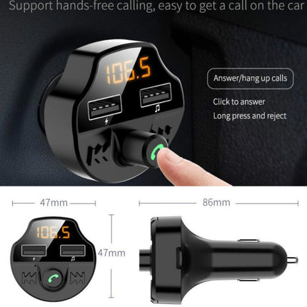 T66 Car Bluetooth Car Charger Cigarette Lighter MP3 Player Hands-Free Car FM Transmitter