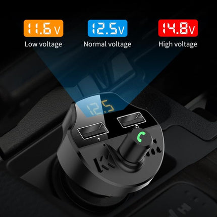 T66 Car Bluetooth Car Charger Cigarette Lighter MP3 Player Hands-Free Car FM Transmitter