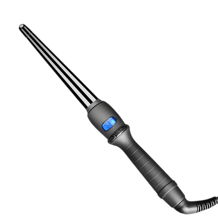 LCD Conical Curling Iron Single Tube Ceramic Glaze Pear Flower Cone