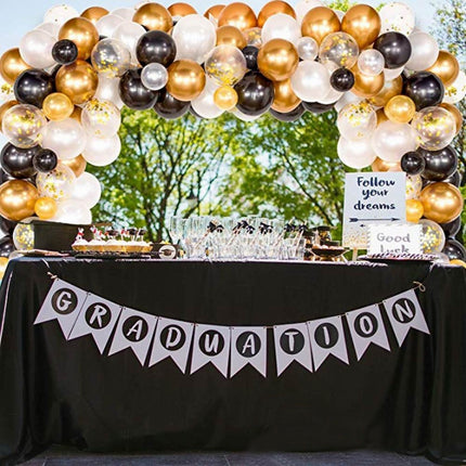 Classic Black Gold Latex Balloon Set Birthday Party Balloon Chain Room Decoration Set