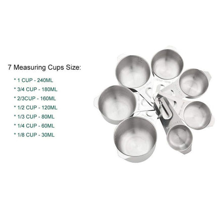 7 in 1 304 Stainless Steel Measuring Cup Set Baking Tools
