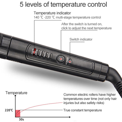 Nano Titanium Hair Curler with LED Digital Temperature Display, 19mm, 22mm, 25mm, 28mm, 32mm