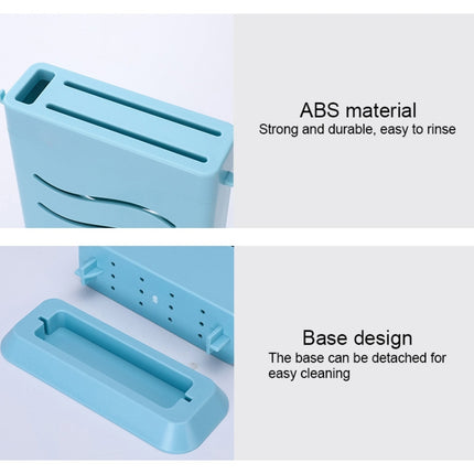 Kitchen Multifunctional Three-Hole Invisible Knife Holder Hollow Drain Kitchenware Storage Rack