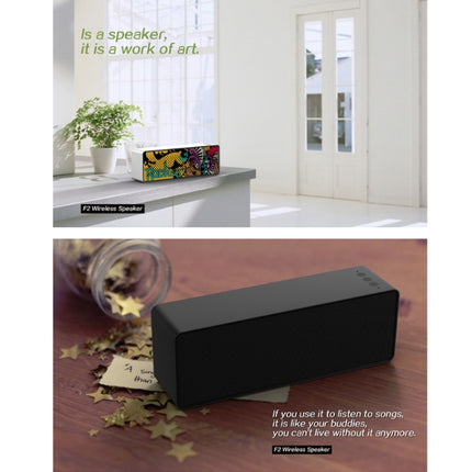 F2 Mini Wireless Computer Card Subwoofer Bluetooth Speaker, Black, Silver