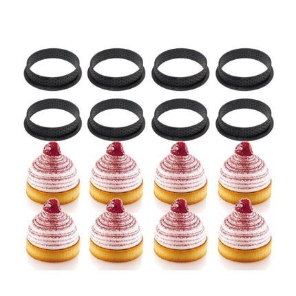 5 PCS Mousse Cake Ring Cheese Tower Ring Mousse Ring Baking Tool, Round, Love, Square, Rectangle, Oval