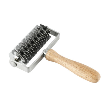 Baking Tool Stainless Steel Wooden Handle Pizza Roller Cutter Dessert Hob Pizza Net Knife, Pizza Cutter 1