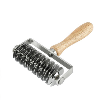 Baking Tool Stainless Steel Wooden Handle Pizza Roller Cutter Dessert Hob Pizza Net Knife, Pizza Cutter 1