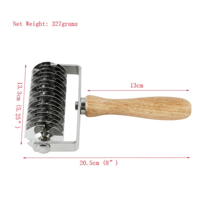 Baking Tool Stainless Steel Wooden Handle Pizza Roller Cutter Dessert Hob Pizza Net Knife, Pizza Cutter 1