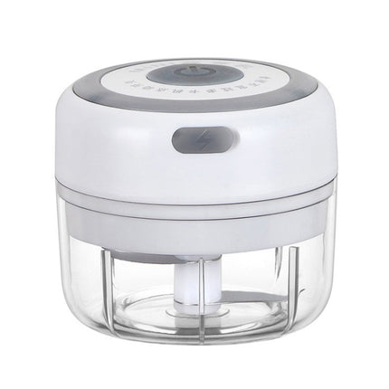 Electrical USB Rechargeable Garlic Mixing Masher Complementary Food Masher Stainless Steel Crushing Garlic Peeling Device Wireless Mini Garlic Cutter, White, Green