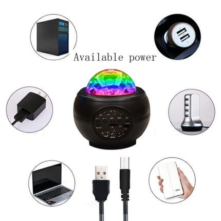 M2 8W Christmas Starry Sky Laser Projection Atmosphere Light Rotating Starry Dynamic Water Pattern Sleeping Light, USB, Battery