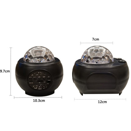 M2 8W Christmas Starry Sky Laser Projection Atmosphere Light Rotating Starry Dynamic Water Pattern Sleeping Light, USB, Battery