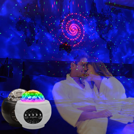 M2 8W Christmas Starry Sky Laser Projection Atmosphere Light Rotating Starry Dynamic Water Pattern Sleeping Light, USB, Battery