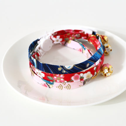 Verstellbares Haustier-Halsband mit Blumen- und Glockenmotiv, Katzen- und Hundehalsband, Zubehör, S, 17–32 cm