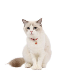 Adjustable Pet Flower Hollow Bell Collar Cat Dog Collar Accessories, S 17-32cm