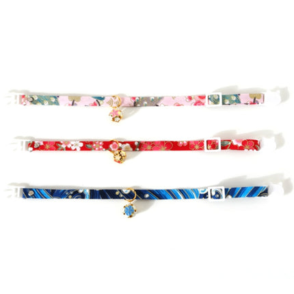 Verstellbares Haustier-Halsband mit Blumen- und Glockenmotiv, Katzen- und Hundehalsband, Zubehör, S, 17–32 cm