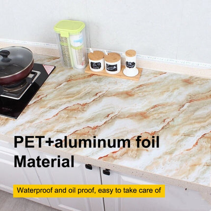 215421210W Marble Pattern Bright Paint Furniture Renovation Self-Adhesive Wall Paper Cabinet Waterproof Film