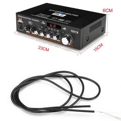 G919 Smart Digital Power Amplifier Built-in Bluetooth / USB/ SD/ FM Mini Power Amplifier, EU Plug