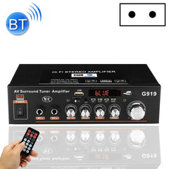 G919 Smart Digital Power Amplifier Built-in Bluetooth / USB/ SD/ FM Mini Power Amplifier, EU Plug