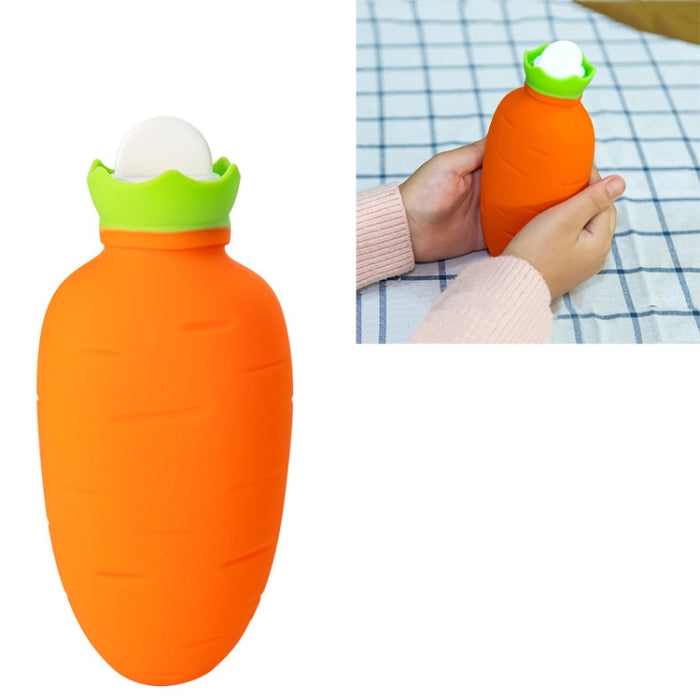 Carrot-Shaped Silicone Water Injection Warm Water Bag Winter Leak-Proof And Explosion-Proof Hand Warmer, Orange, White Pink, White Green, Light Green