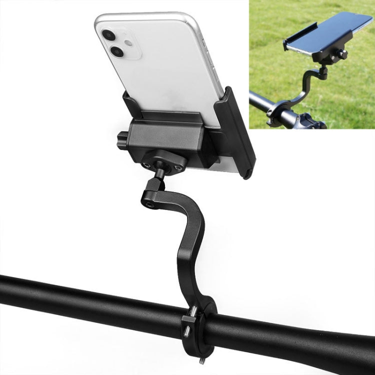 CYCLINGBOX Aluminum Alloy Mobile Phone Holder Bicycle Riding Takeaway Rotatable Metal Mobile Phone Bracket, Handlebar Installation, Rearview Mirror Installation, Heightened Handlebar Installation