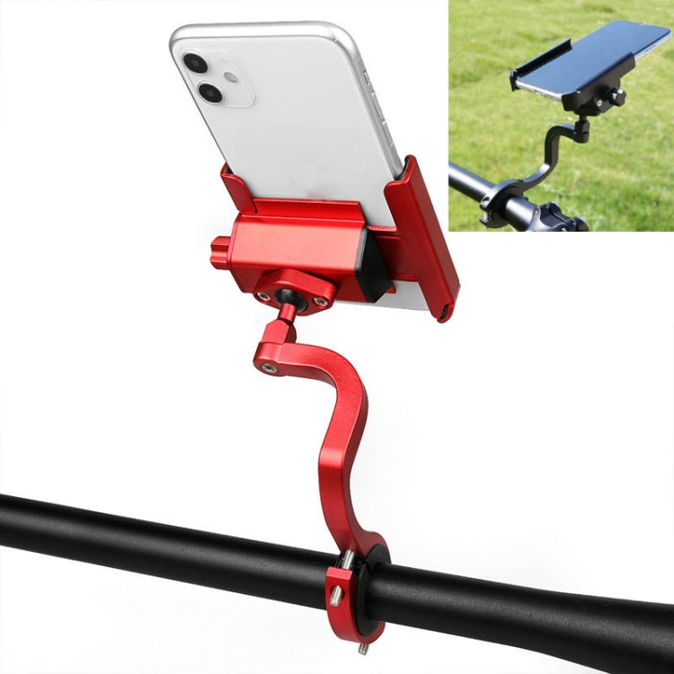 CYCLINGBOX Aluminum Alloy Mobile Phone Holder Bicycle Riding Takeaway Rotatable Metal Mobile Phone Bracket, Handlebar Installation, Rearview Mirror Installation, Heightened Handlebar Installation