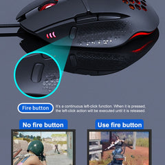 iMICE T90 8 Keys 7200DPI USB Wired Luminous Gaming Mouse, Cable Length: 1.8m