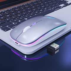 iMICE  E-1300 4 Keys 1600DPI Luminous Wireless Silent Desktop Notebook Mini Mouse, Charging Luminous Edition, Dual-modes Luminous Edition, Charging Edition