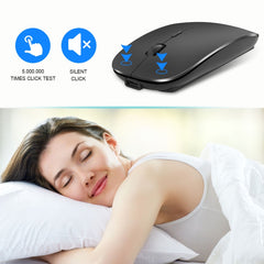 iMICE E-1300 4 Tasten 1600 DPI Leuchtende kabellose leise Desktop-Notebook-Minimaus, Aufladbare Luminous Edition, Dual-Modes Luminous Edition, Aufladbare Edition
