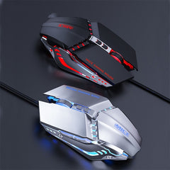 iMICE T80 7 Keys 3200 DPI Macro Programming Mechanical Gaming Wired Mouse, Cable Length: 1.8m, Black, Silver Gray