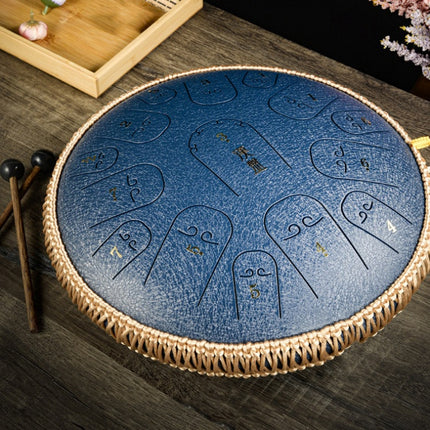 15-Tone Ethereal Drum 14-Inch Steel Tongue Drum Hollow Drum Sanskrit Drummer Disc