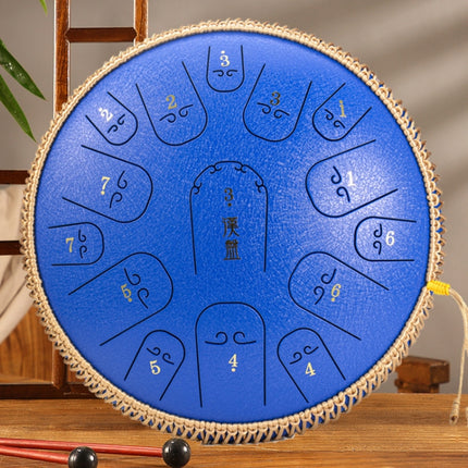 15-Tone Ethereal Drum 14-Inch Steel Tongue Drum Hollow Drum Sanskrit Drummer Disc