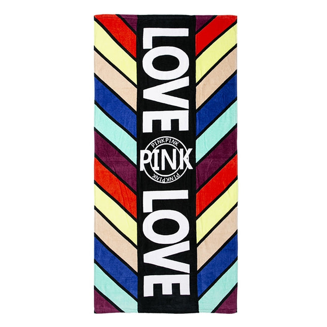 Printed Soft Bath Towel Adult Cotton Beach Pad Towel Size: 147x71cm, Color Par Pink KS-2, Leaf KS-6, Coffee Leopard TL-19, Color Leaves KS-1, Color Basho KS-5, Coffee Leopard Pinkr KS-9, Palm Leaf KS-8, Glasses KS-7, Power Bear KS-11