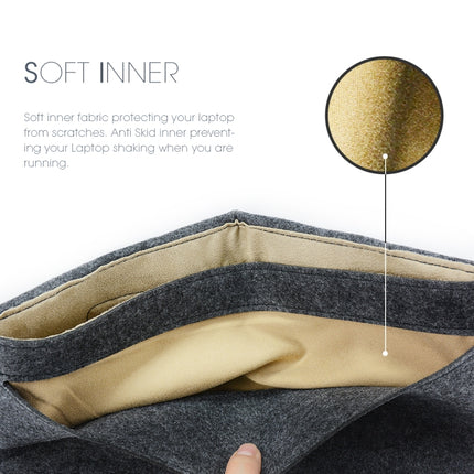 Portable Air Permeable Felt Sleeve Bag for MacBook Laptop, with Power Storage Bag, 11 inch, 12 inch, 13 inch, 15 inch