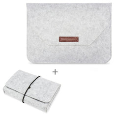 Portable Air Permeable Felt Sleeve Bag for MacBook Laptop, with Power Storage Bag, 11 inch, 12 inch, 13 inch, 15 inch
