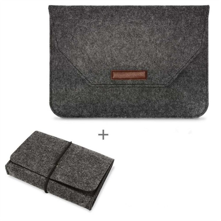 Portable Air Permeable Felt Sleeve Bag for MacBook Laptop, with Power Storage Bag, 11 inch, 12 inch, 13 inch, 15 inch