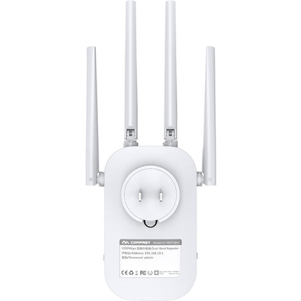 COMFAST CF-WR758AC Dual Frequency 1200Mbps Wireless Repeater 5.8G WIFI Signal Amplifier, CN Plug