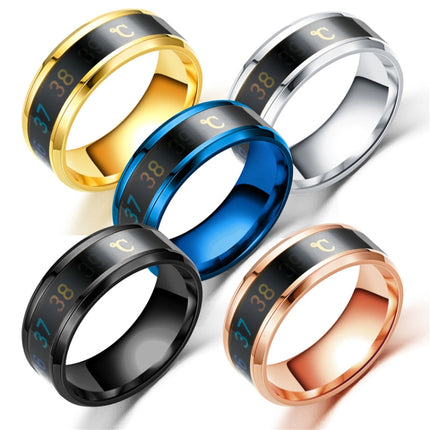 Smart Temperature Ring Stainless Steel Personalized Temperature Display Couple Ring, 6, 7, 8, 9