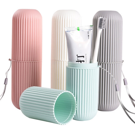 1pc Simple Travel Washing Cup Portable Toothbrush Storage Box Multifunctional Brushing Cup