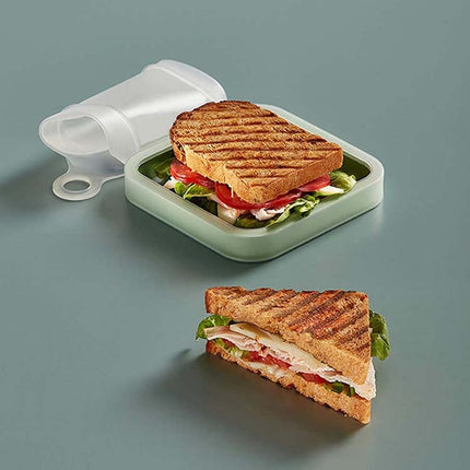Sandwich Toast Bento Box Lunchbox Portable Take-Out Student Office Worker Lunch Box, 301-500ml