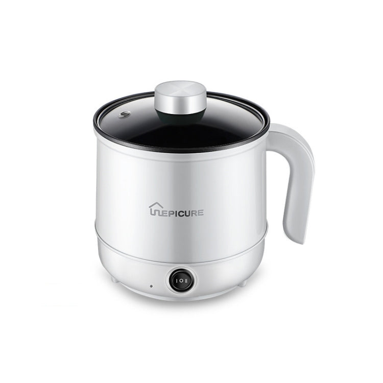 Multi-Function Electric-Cooker Mini Dormitory Student Cooking Rice Stir Frying Non-Stick Pot, 110V US Plug, White Manual Single Pot, White Manual Style with Steaming Grid, White Smart Single Pot, White Smart With Steaming Grid, Green Manual Single Pot�...