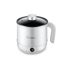 Multi-Function Electric-Cooker Mini Dormitory Student Cooking Rice Stir Frying Non-Stick Pot, 110V US Plug, White Manual Single Pot, White Manual Style with Steaming Grid, White Smart Single Pot, White Smart With Steaming Grid, Green Manual Single Pot�...