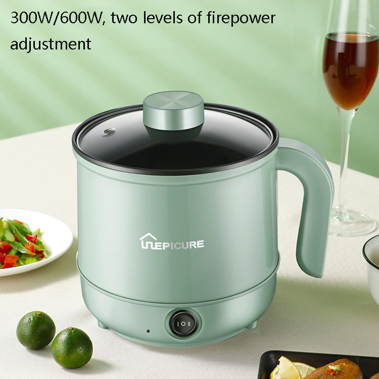 Multi-Function Electric-Cooker Mini Dormitory Student Cooking Rice Stir Frying Non-Stick Pot, 110V US Plug, White Manual Single Pot, White Manual Style with Steaming Grid, White Smart Single Pot, White Smart With Steaming Grid, Green Manual Single Pot�...