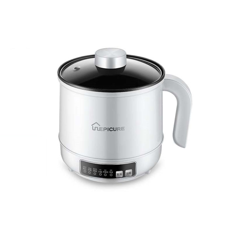 Multi-Function Electric-Cooker Mini Dormitory Student Cooking Rice Stir Frying Non-Stick Pot, 110V US Plug, White Manual Single Pot, White Manual Style with Steaming Grid, White Smart Single Pot, White Smart With Steaming Grid, Green Manual Single Pot�...