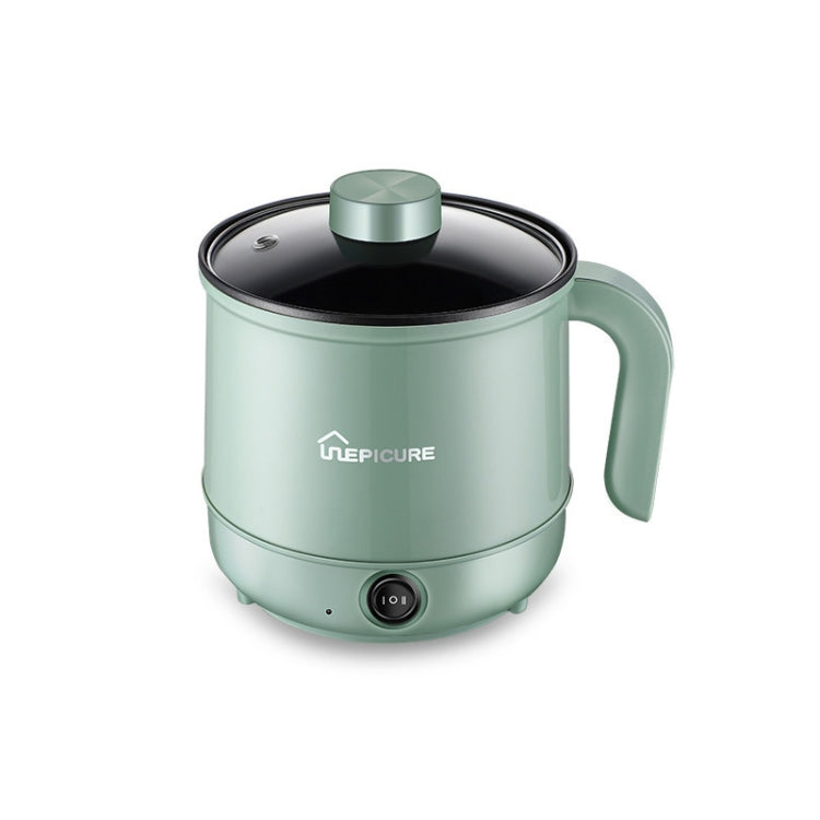 Multi-Function Electric-Cooker Mini Dormitory Student Cooking Rice Stir Frying Non-Stick Pot, 110V US Plug, White Manual Single Pot, White Manual Style with Steaming Grid, White Smart Single Pot, White Smart With Steaming Grid, Green Manual Single Pot�...