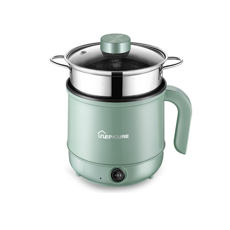 Multi-Function Electric-Cooker Mini Dormitory Student Cooking Rice Stir Frying Non-Stick Pot, 110V US Plug, White Manual Single Pot, White Manual Style with Steaming Grid, White Smart Single Pot, White Smart With Steaming Grid, Green Manual Single Pot�...
