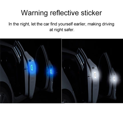 OPEN Reflective Tape Warning Mark Bicycle Accessories Car Door Stickers, Yellow, White, Red, Blue