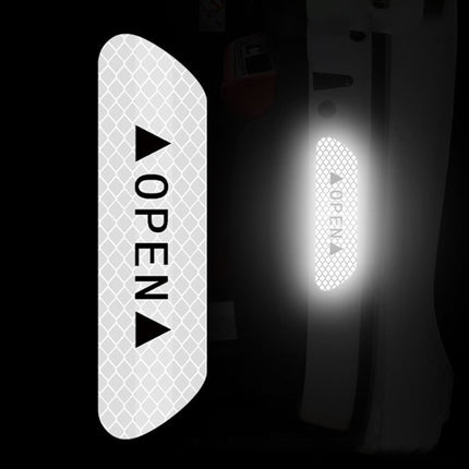 OPEN Reflective Tape Warning Mark Bicycle Accessories Car Door Stickers, Yellow, White, Red, Blue