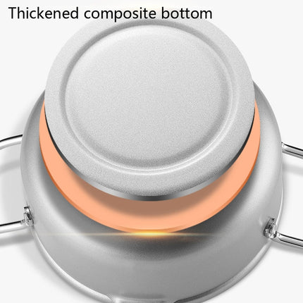 Fryer Pot Household Non-Stick Pan Temperature Control Mini Frying Pot, 24cm, 20cm