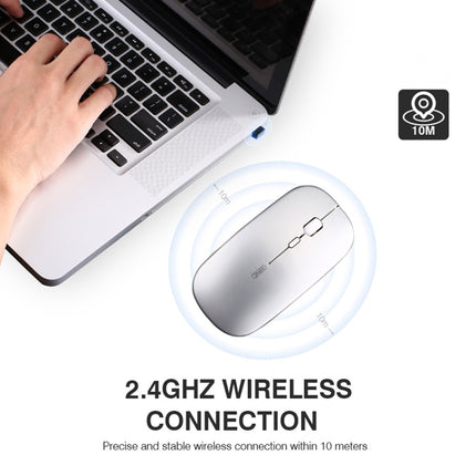 Ratón inalámbrico para computadora portátil Inphic PM1 Office Mute, mate, pantalla con batería, Bluetooth