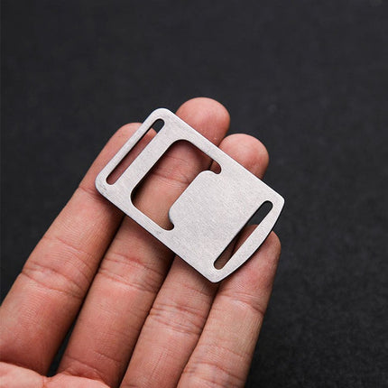 20 PCS Ribbon Bottle Opener Stainless Steel Card Bottle Opener Outdoor Backpack Webbing Buckle Lanyard Bottle Opener, 20 PCS Card